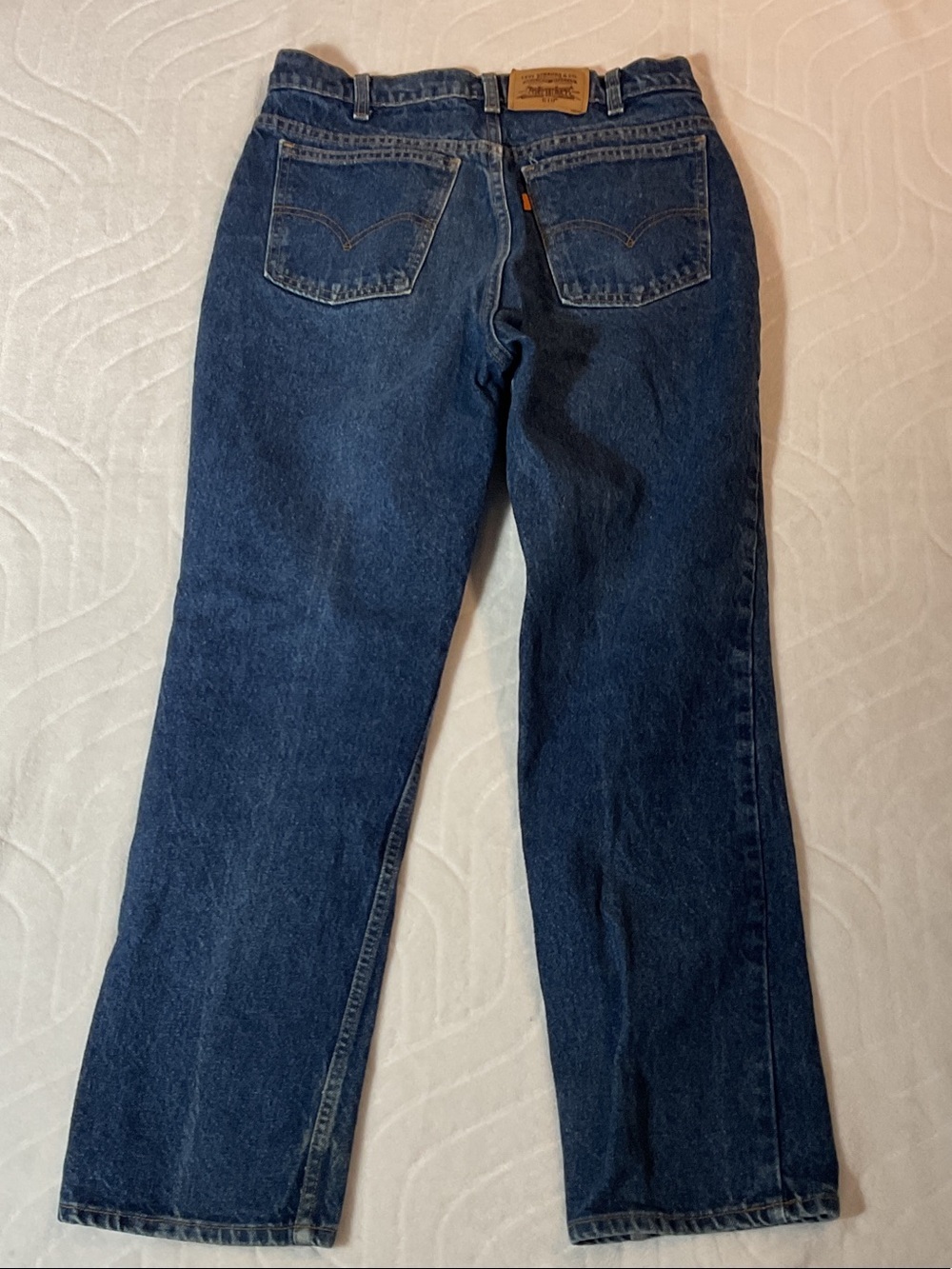 Levi's Dark Blue vintage Straight Leg Denim Jeans 90’s 619 orange tab